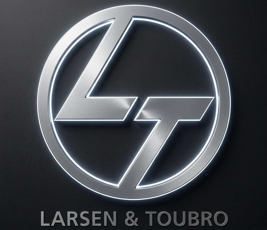 Illuminated Larsen & Toubro logo signage