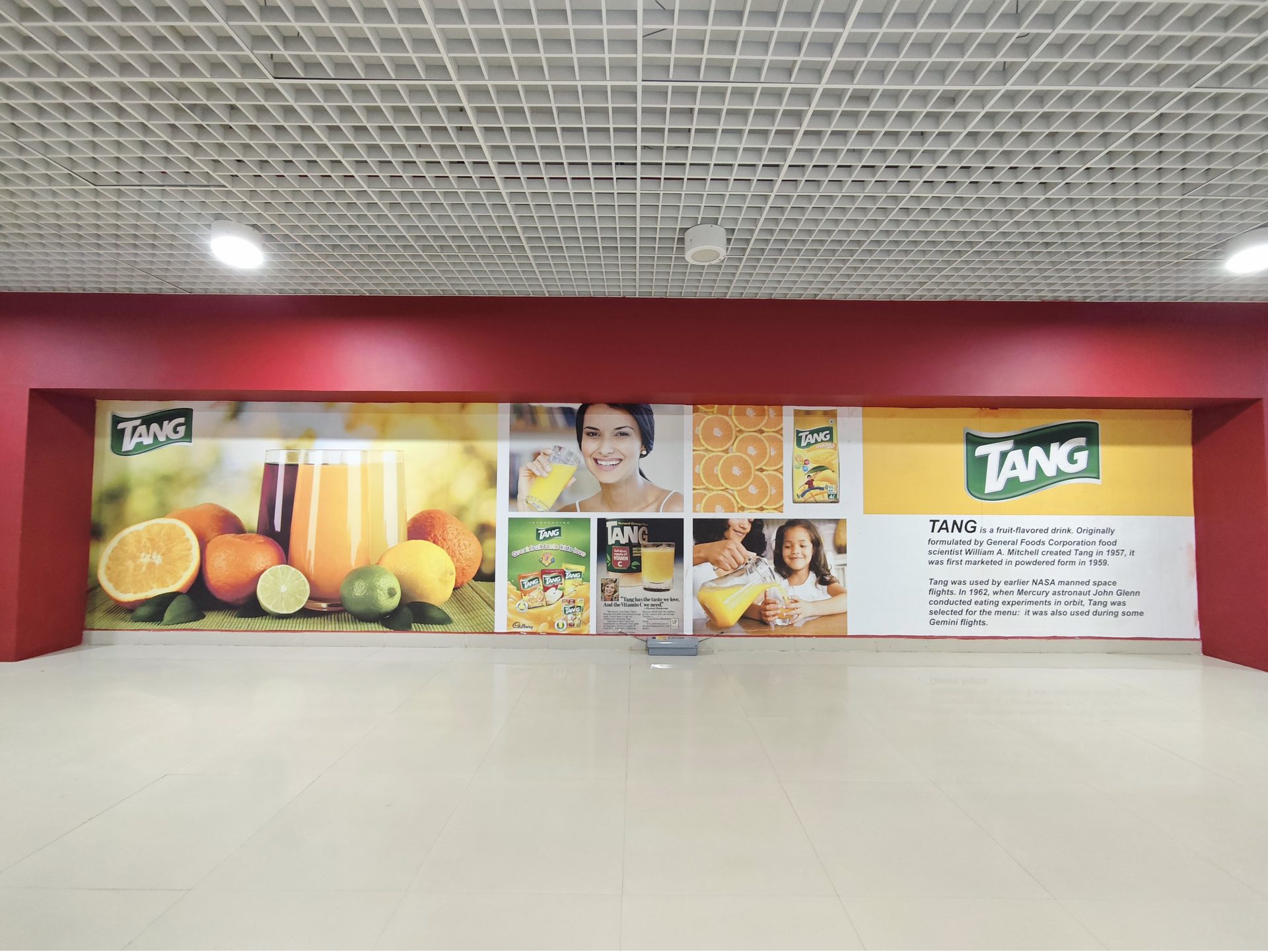 Printed brand wall in an office